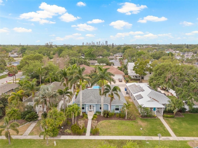 aerial view featuring a residential view