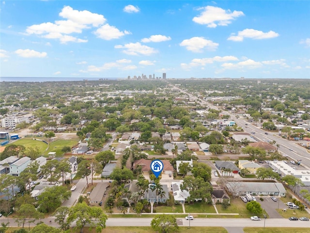 bird's eye view featuring a city view