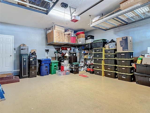 storage room with a garage