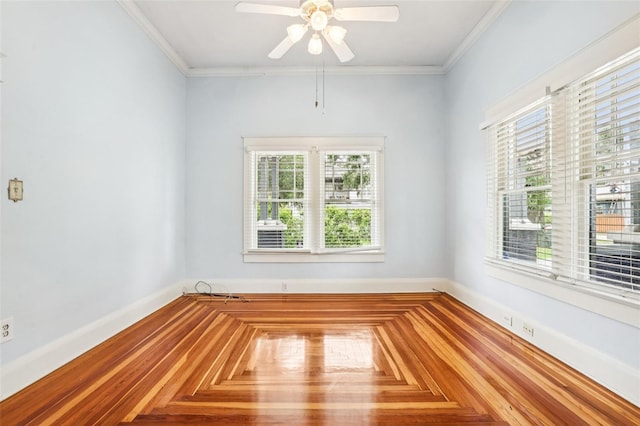 515 Frank Lloyd Wright Way, Lakeland, FL 33803 - unfurnished room with a ceiling fan and ornamental molding