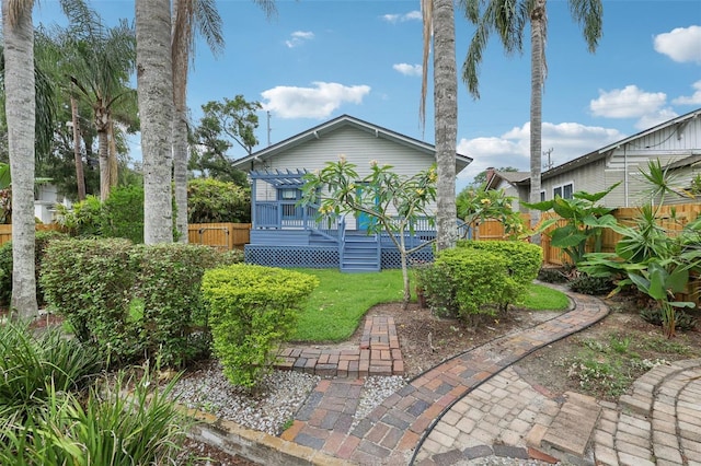 515 Frank Lloyd Wright Way, Lakeland, FL 33803 - view of front of house with a deck