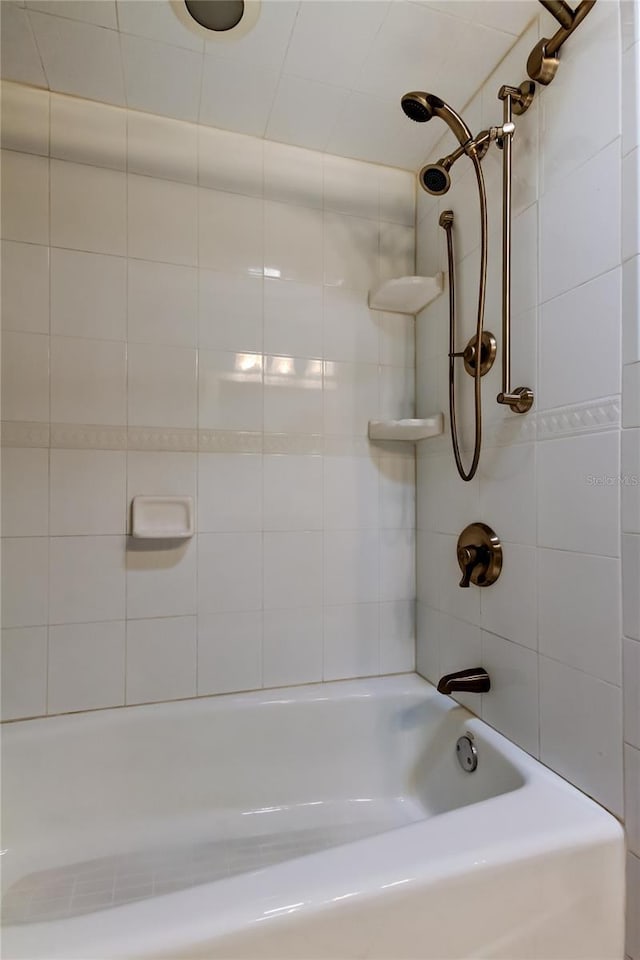 bathroom featuring bathtub / shower combination