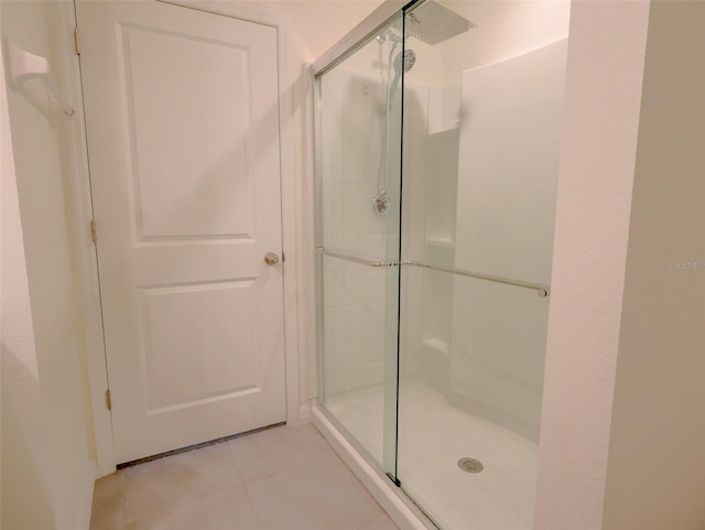 16805 Delia St, Wimauma, FL 33598 - full bathroom featuring tile patterned floors and a stall shower