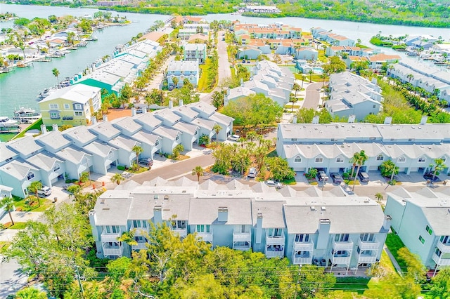 615 Garland Cir, Indian Rocks Beach, FL 33785 - aerial perspective of suburban area with a nearby body of water