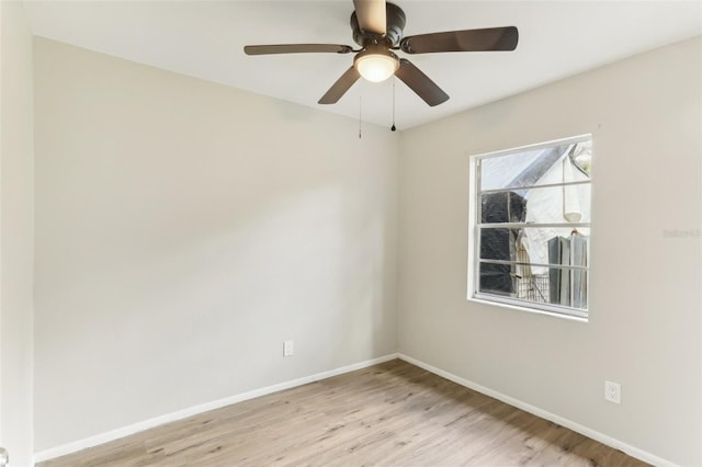 7711 Amherst St Unit A & B, Tampa, FL 33625 - empty room featuring light wood-style floors, baseboards, and ceiling fan
