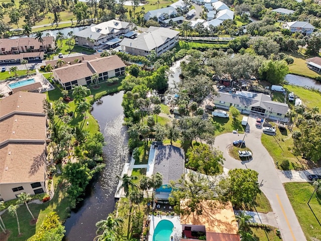 1832 Flamingo Dr, North Fort Myers, FL 33917 - drone / aerial view with a residential view and a water view