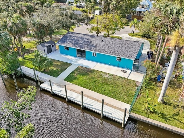 1832 Flamingo Dr, North Fort Myers, FL 33917 - drone / aerial view with a water view