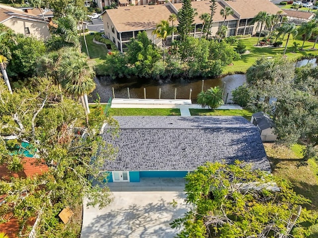 1832 Flamingo Dr, North Fort Myers, FL 33917 - aerial view featuring a water view