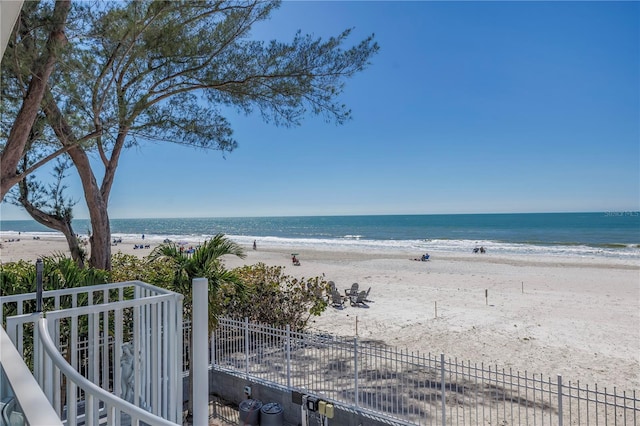 19816 Gulf Blvd Unit 201, Indian Shores, FL 33785 - view of water feature with a view of the beach and fence