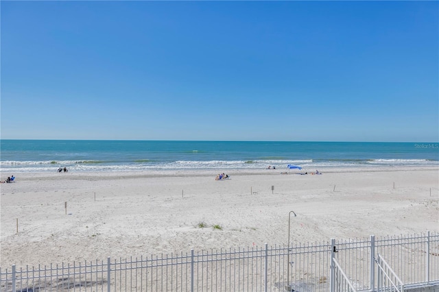 19816 Gulf Blvd Unit 201, Indian Shores, FL 33785 - water view with fence and a view of the beach