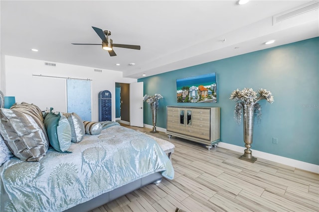 19816 Gulf Blvd Unit 201, Indian Shores, FL 33785 - bedroom with visible vents, baseboards, and recessed lighting