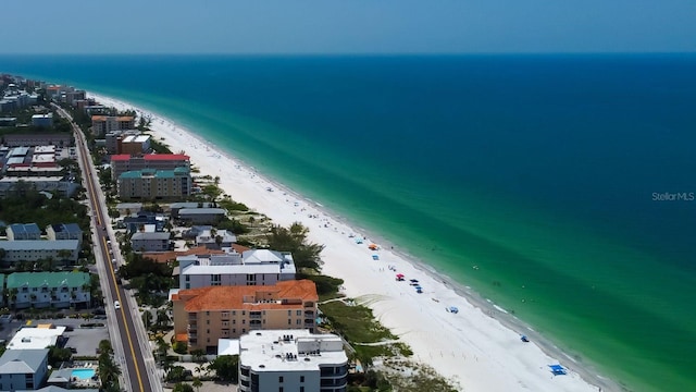 19816 Gulf Blvd Unit 201, Indian Shores, FL 33785 - aerial view with a water view and a beach view