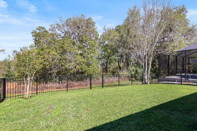 14241 Natures Reserve Dr, Lithia, FL 33547 - view of yard with glass enclosure