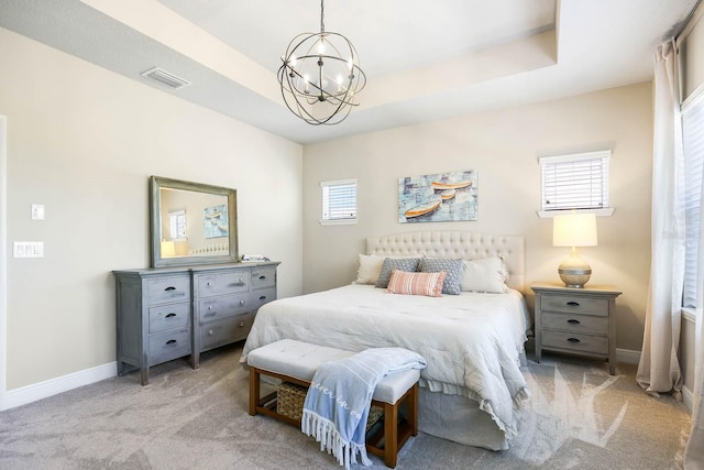 14241 Natures Reserve Dr, Lithia, FL 33547 - bedroom with a chandelier, baseboards, and carpet flooring