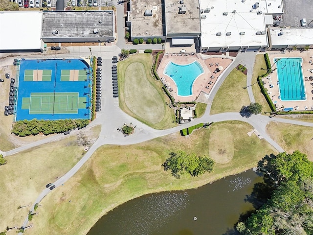 3252 Scorecard Dr, New Port Richey, FL 34655 - drone / aerial view with a water view