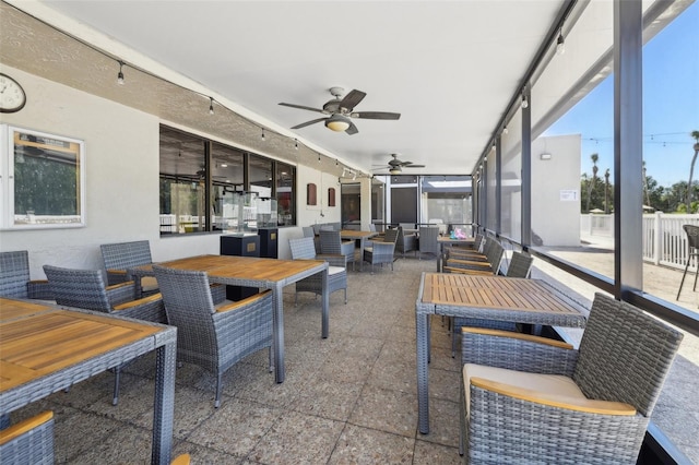 3252 Scorecard Dr, New Port Richey, FL 34655 - view of patio featuring outdoor dining space and ceiling fan