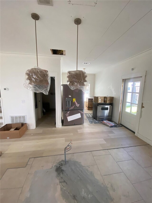 27 Kingfish St, Santa Rosa Beach, FL 32459 - kitchen with visible vents, stainless steel refrigerator with ice dispenser, and plenty of natural light