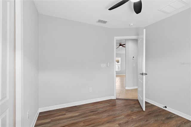 10108 36th Ct E, Parrish, FL 34219 - unfurnished room featuring ceiling fan and wood finished floors