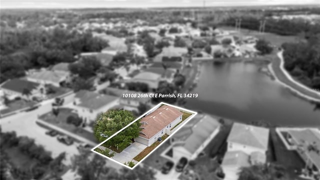 10108 36th Ct E, Parrish, FL 34219 - aerial view of property's location featuring property parcel outlined