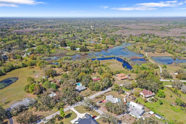 9825 Casey Dr, New Port Richey, FL 34654 - aerial view with a water view and a forest view