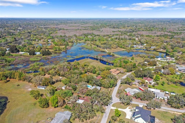 9825 Casey Dr, New Port Richey, FL 34654 - drone / aerial view with a water view and a forest view