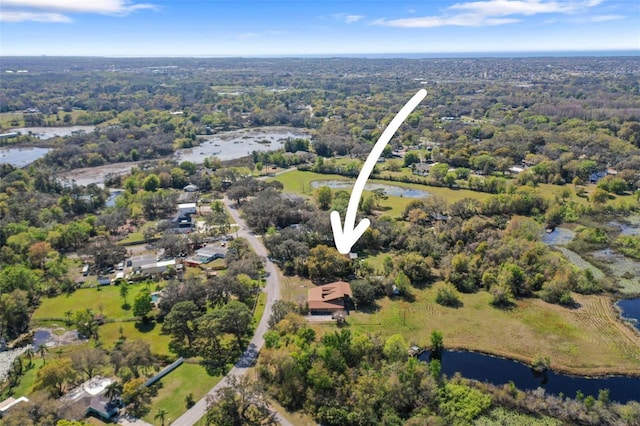 9825 Casey Dr, New Port Richey, FL 34654 - birds eye view of property featuring a water view