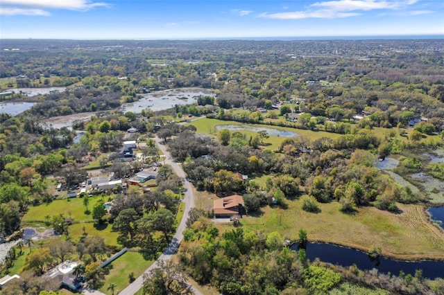 9825 Casey Dr, New Port Richey, FL 34654 - birds eye view of property with a water view