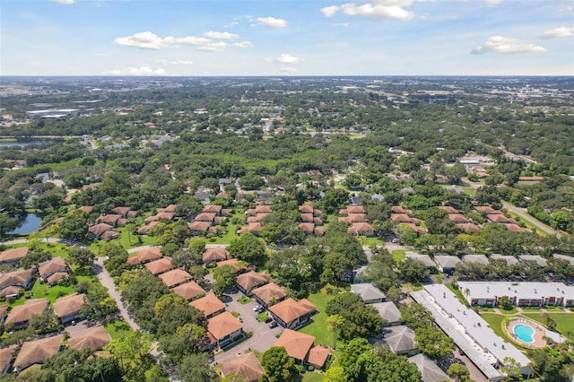 drone / aerial view with a residential view