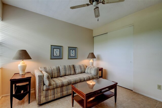 14130 Rosemary Ln Unit 3312, Largo, FL 33774 - living room with tile patterned flooring and a ceiling fan