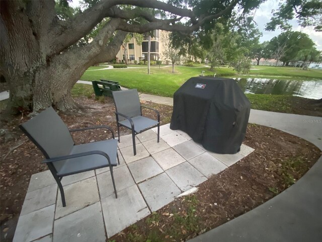 14130 Rosemary Ln Unit 3312, Largo, FL 33774 - view of patio / terrace featuring grilling area and a water view