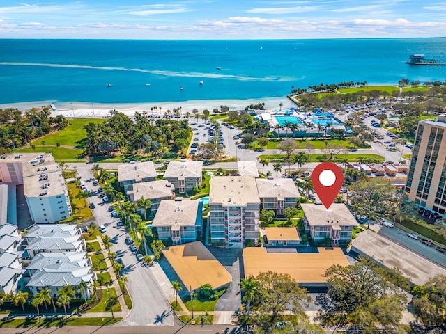 615 10th Ave NE Unit 1, Saint Petersburg, FL 33701 - drone / aerial view with a beach view and a water view
