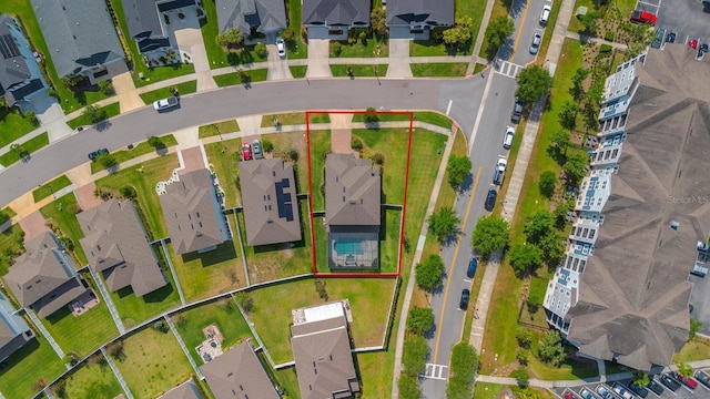 drone / aerial view featuring a residential view