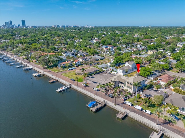 2827 1st St NE, Saint Petersburg, FL 33704 - drone / aerial view with a water view and a residential view