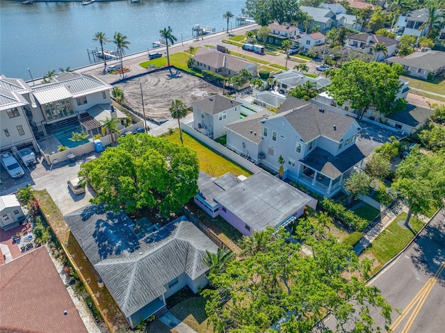 2827 1st St NE, Saint Petersburg, FL 33704 - birds eye view of property featuring a residential view and a water view