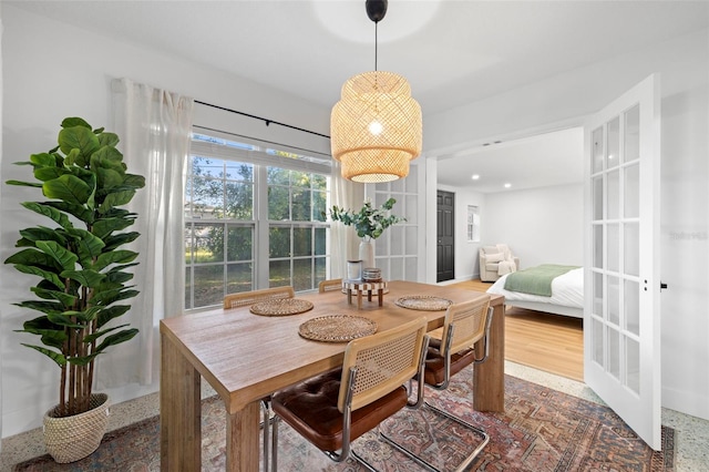 dining area featuring wood finished floors