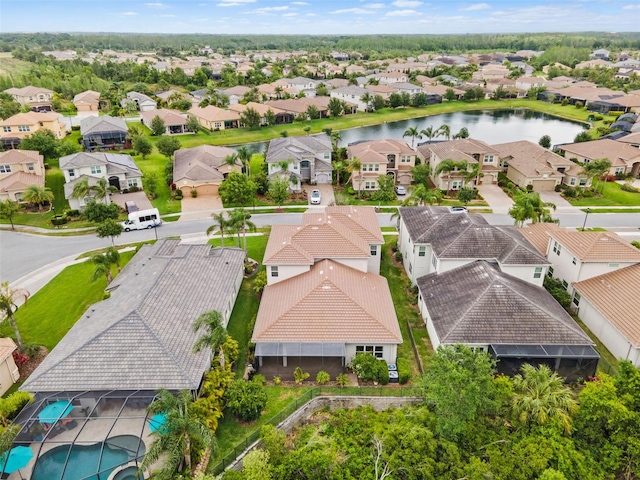 30900 Spruceberry Ct, Wesley Chapel, FL 33543 - drone / aerial view with a water view and a residential view
