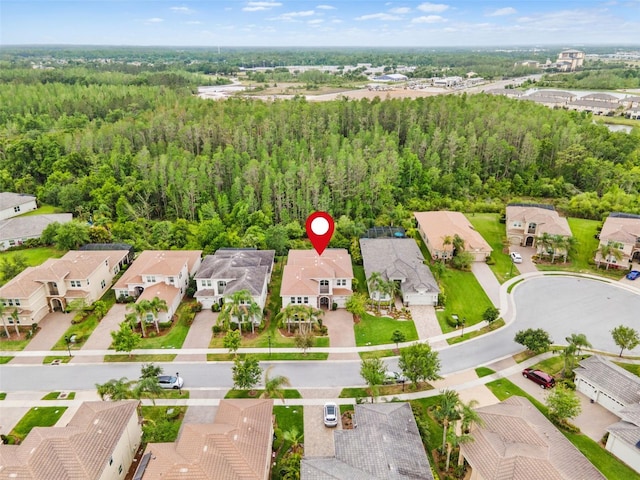 30900 Spruceberry Ct, Wesley Chapel, FL 33543 - bird's eye view with a view of trees and a residential view