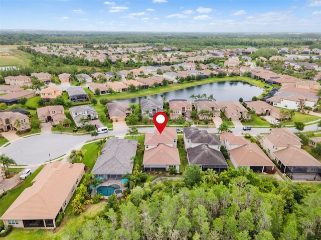 30900 Spruceberry Ct, Wesley Chapel, FL 33543 - bird's eye view with a residential view and a water view