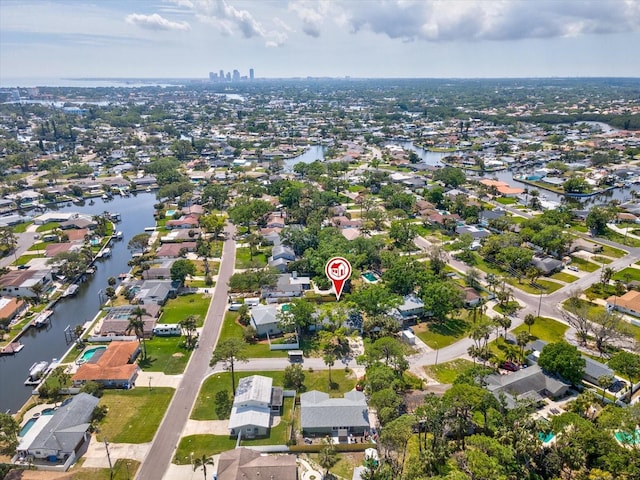 1666 N Dakota Ave NE, Saint Petersburg, FL 33703 - bird's eye view featuring a residential view and a water view