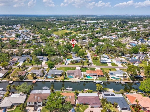 1666 N Dakota Ave NE, Saint Petersburg, FL 33703 - aerial view featuring a water view and a residential view