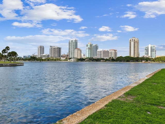 1666 N Dakota Ave NE, Saint Petersburg, FL 33703 - property view of water featuring a city view