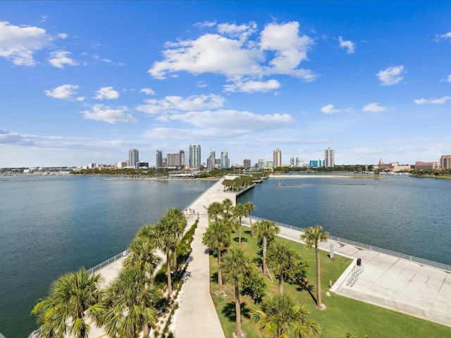 1666 N Dakota Ave NE, Saint Petersburg, FL 33703 - water view featuring a city view