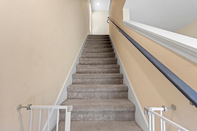 view of stairway