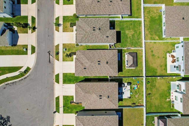 bird's eye view with a residential view