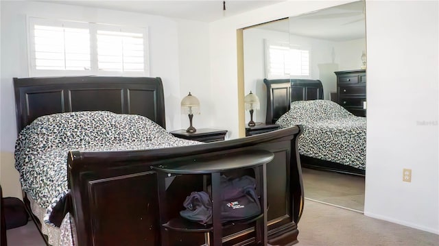 bedroom featuring carpet flooring