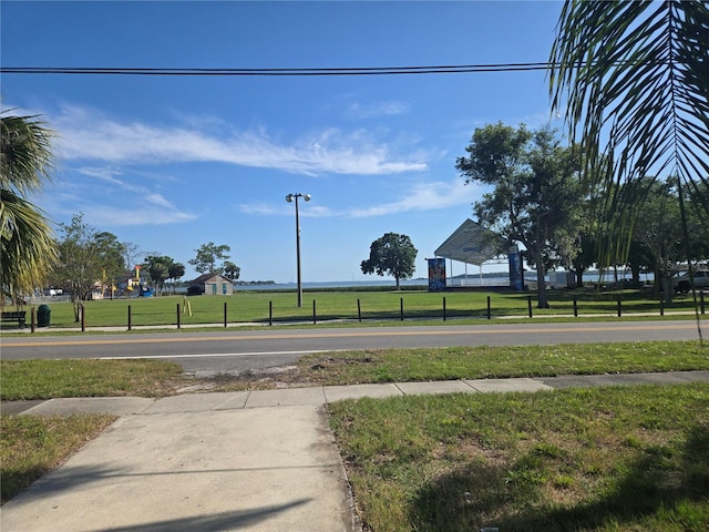 view of road with sidewalks