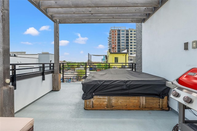 907 Arlington Ave N, Saint Petersburg, FL 33705 - view of patio / terrace featuring a balcony, grilling area, and a city view