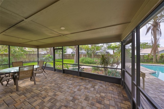 view of sunroom
