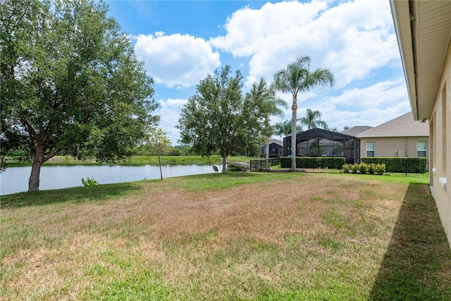 19123 Sunset Bay Dr, Land O Lakes, FL 34638 - view of yard with a water view