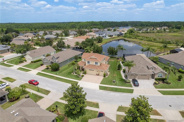 19123 Sunset Bay Dr, Land O Lakes, FL 34638 - drone / aerial view with a water view and a residential view